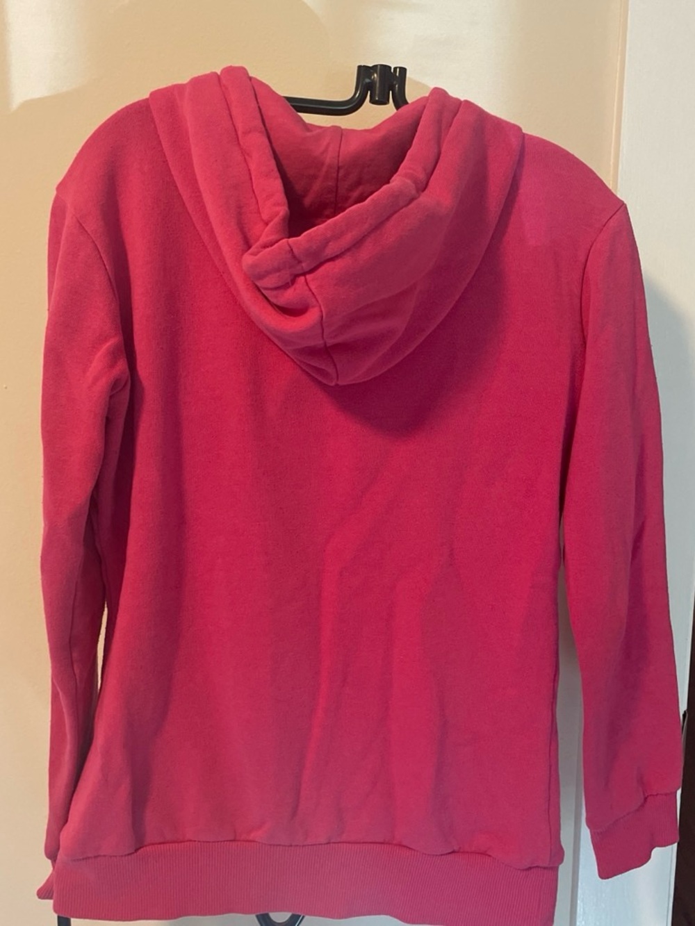 Pink Zip-Up Hoodie Sweatshirt with Bird Emblem - Picture 2 of 6